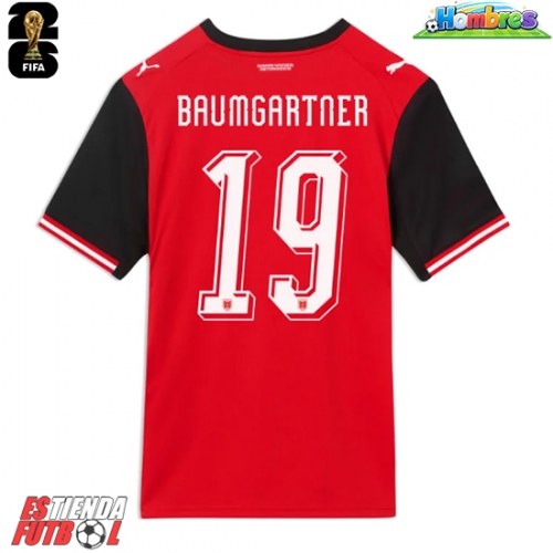 Austria Christoph Baumgartner #19 Primera Equipación Mundial 2026 Manga Corta